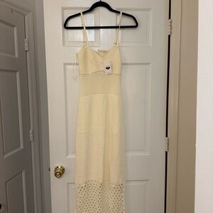 Chic Cream Midi Dress